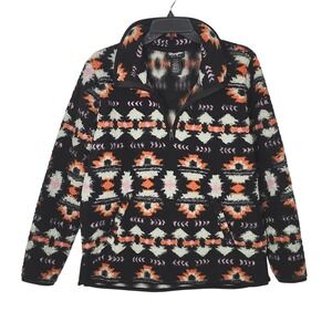 Wrangler Retro Southwestern Aztec Print 1/4 Zip Sherpa Pullover Women Small